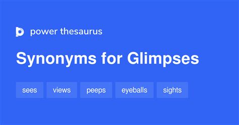 glimpse thesaurus